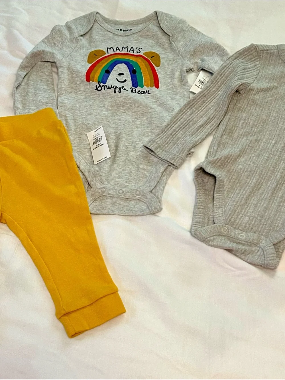 12 Month Bodysuits, Pants, Shorts 8 piece Bundle New and Like New